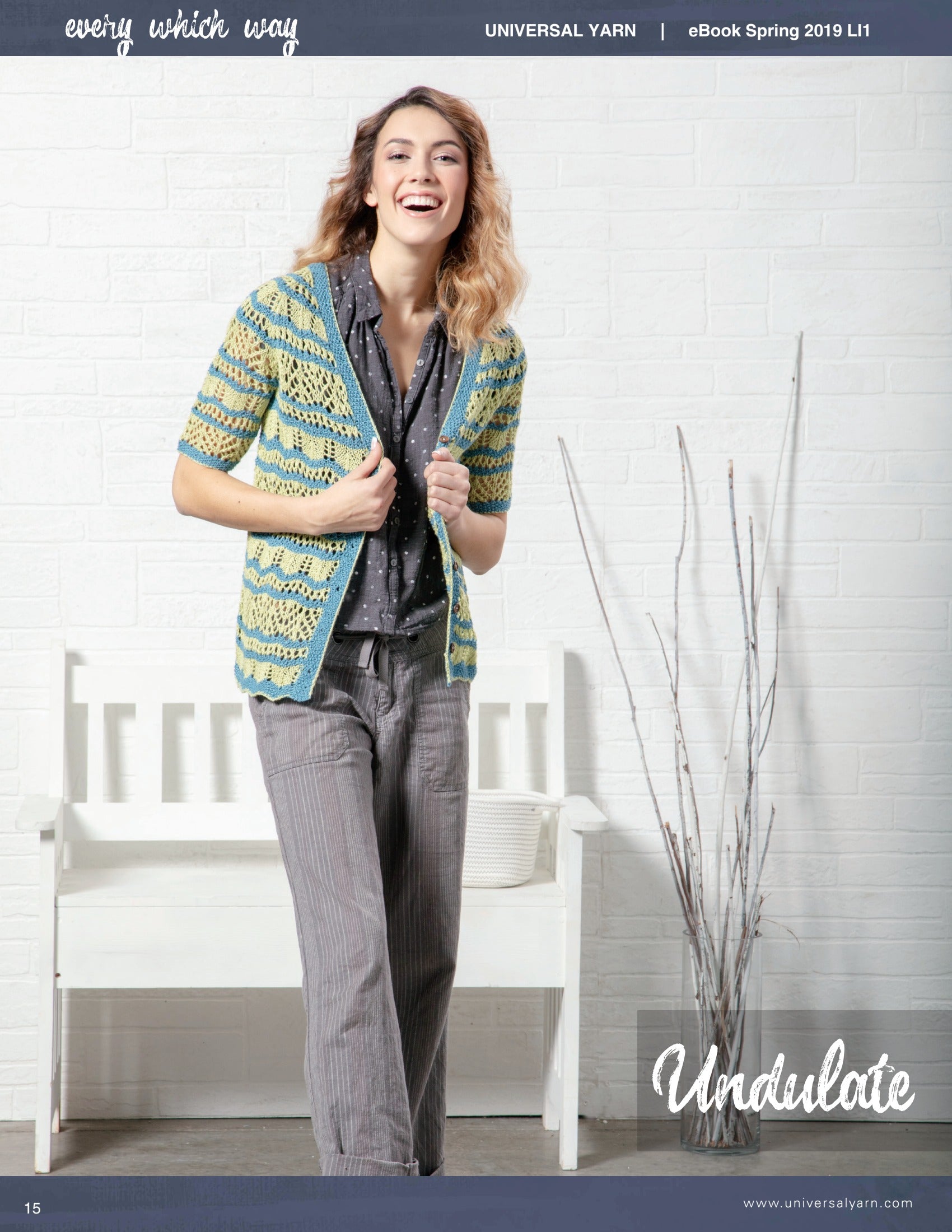 Universal Yarn Undulate Cardigan Knitting Pattern