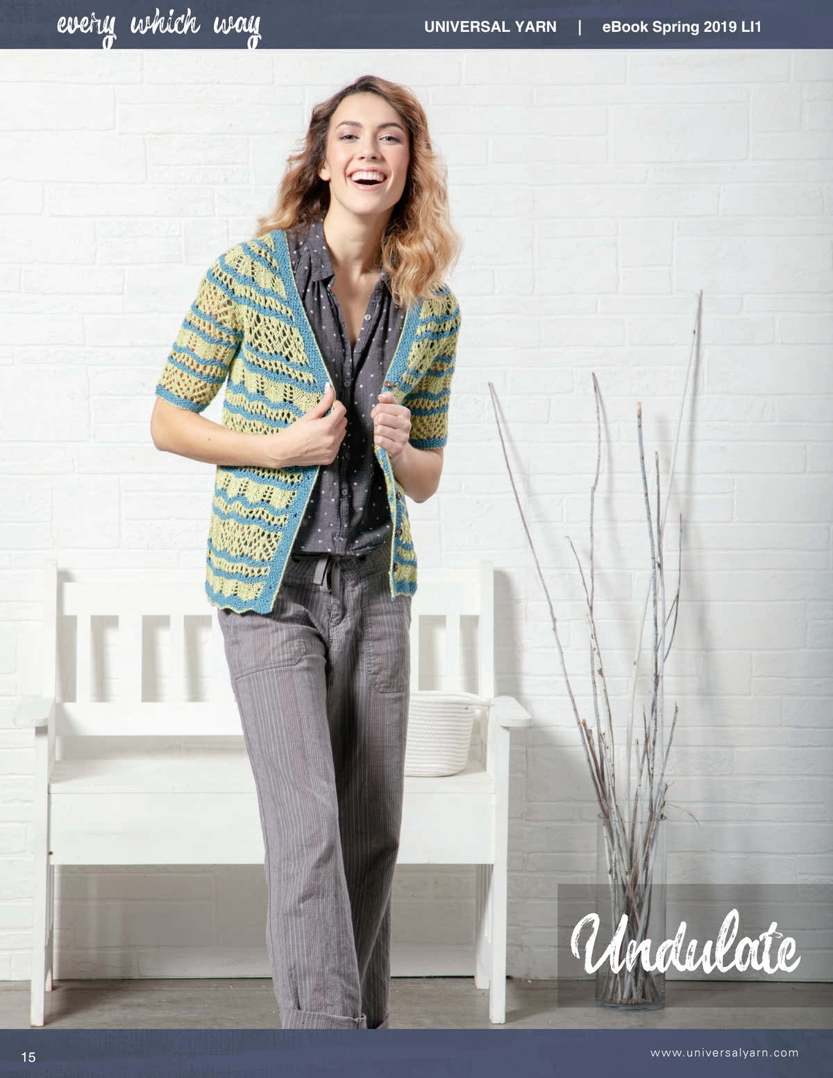 Universal Yarn Undulate Cardigan Knitting Pattern
