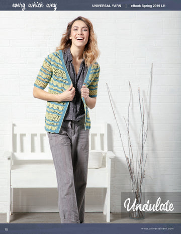 Universal Yarn Undulate Cardigan Knitting Pattern
