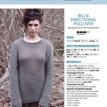 Stacy Charles Fine Yarns Billie Directional Pullover PDF