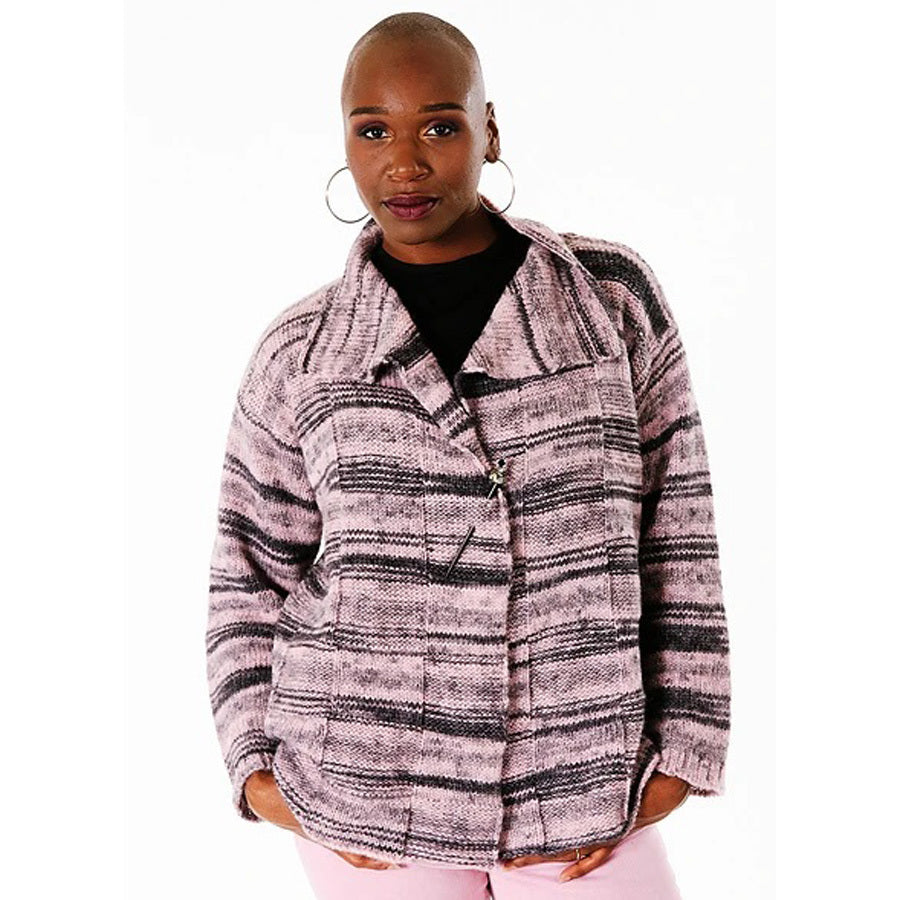 Trendsetter Yarns A Tiger - Box Stitch Overlapping Front Cardigan