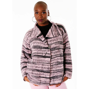 Trendsetter Yarns A Tiger - Box Stitch Overlapping Front Cardigan
