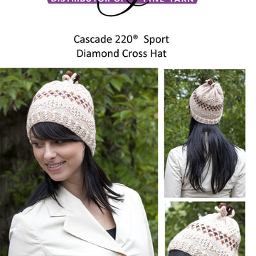 Diamond Cross Hat Knitting Pattern