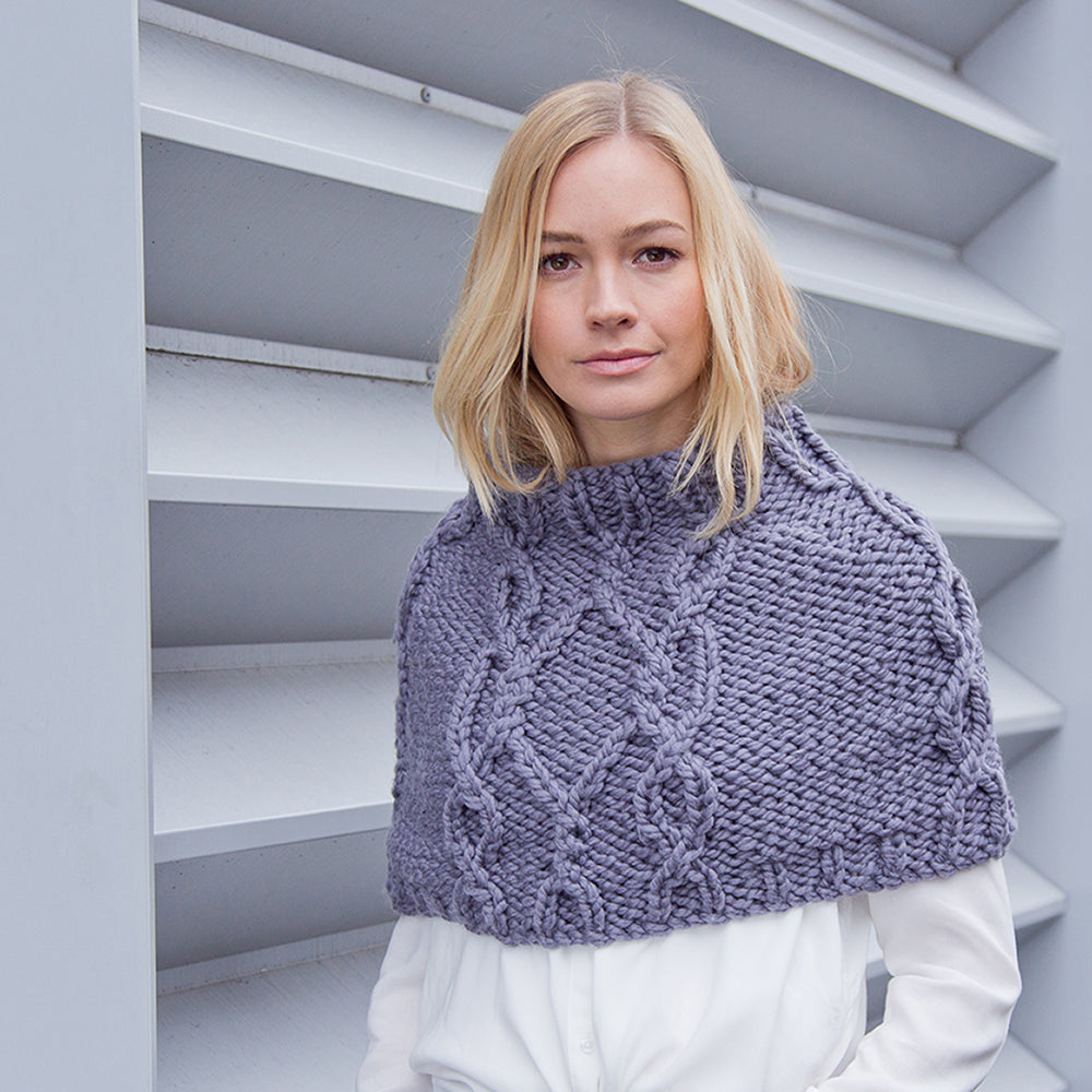 MillaMia Ebba Cable Cape Knitting Pattern