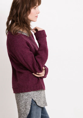 Blue Sky Fibers Cromwell Pullover Jumper Knitting Pattern