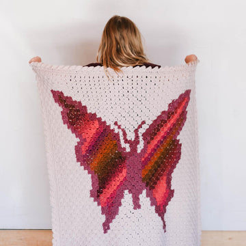 C2C Crochet Butterfly Blanket