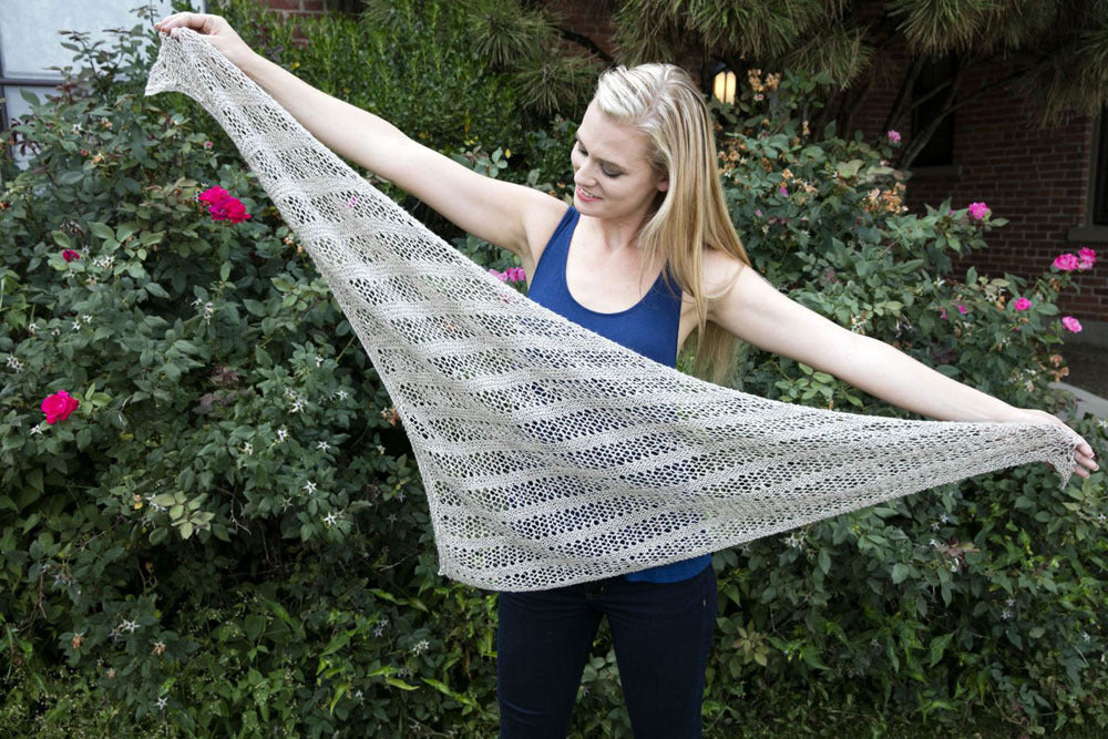 Ridged Shawl Wrap Knitting Pattern