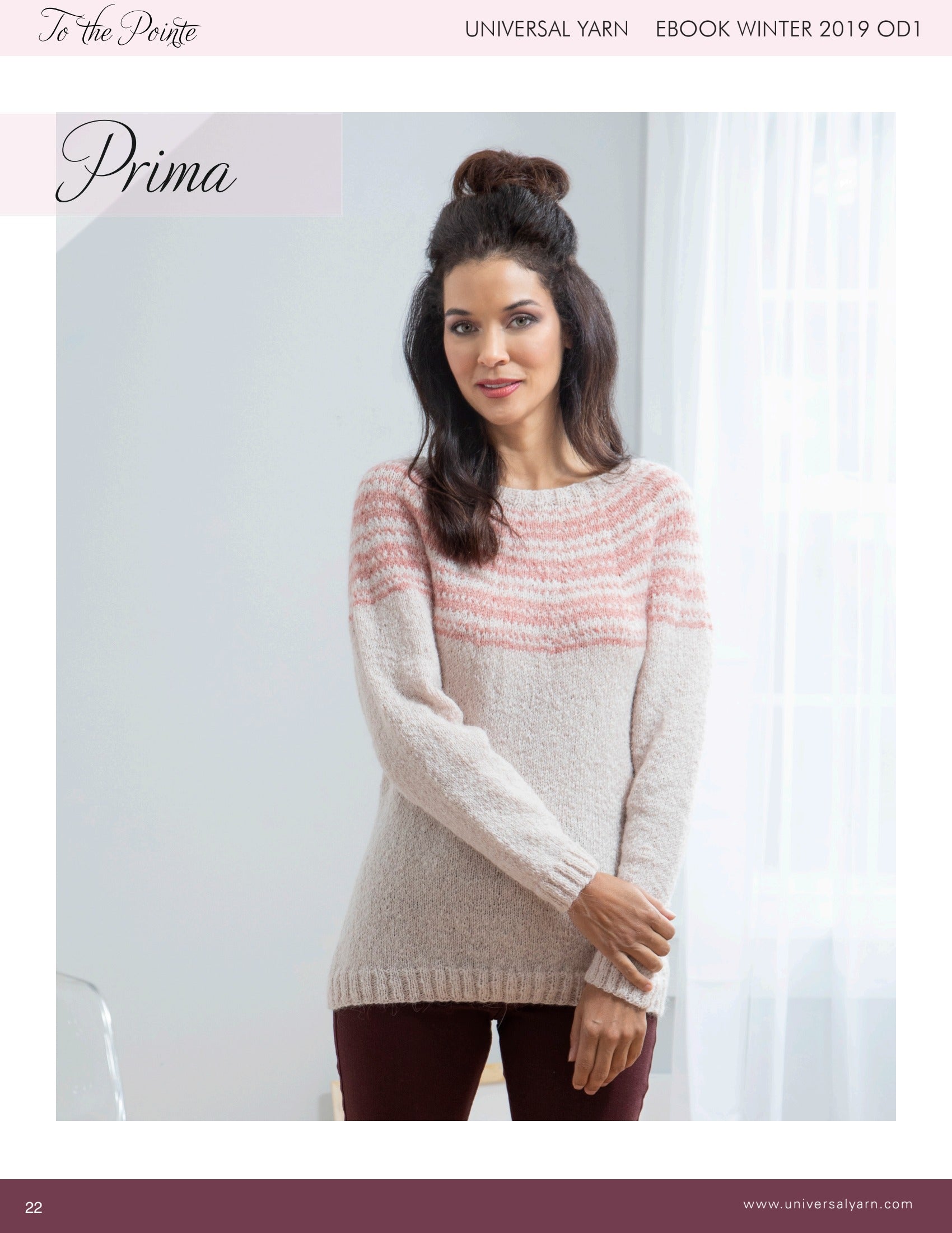 Universal Yarn Prima Jumper Knitting Pattern