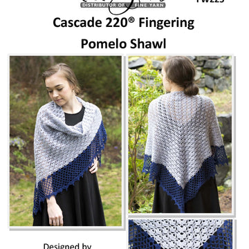 Cascade Yarns W Pomelo Shawl Wrap Knitting Pattern