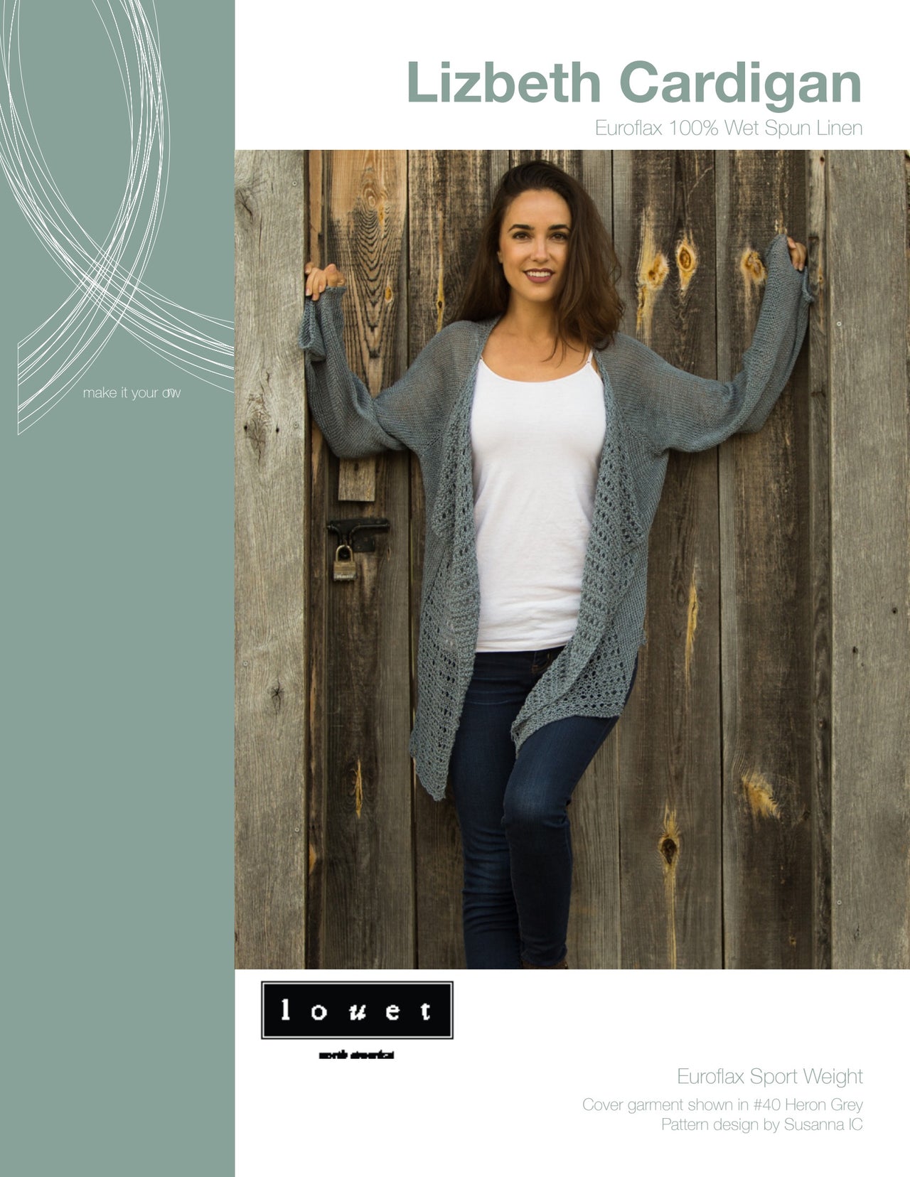 Louet Lizbeth Cardigan Knitting Pattern