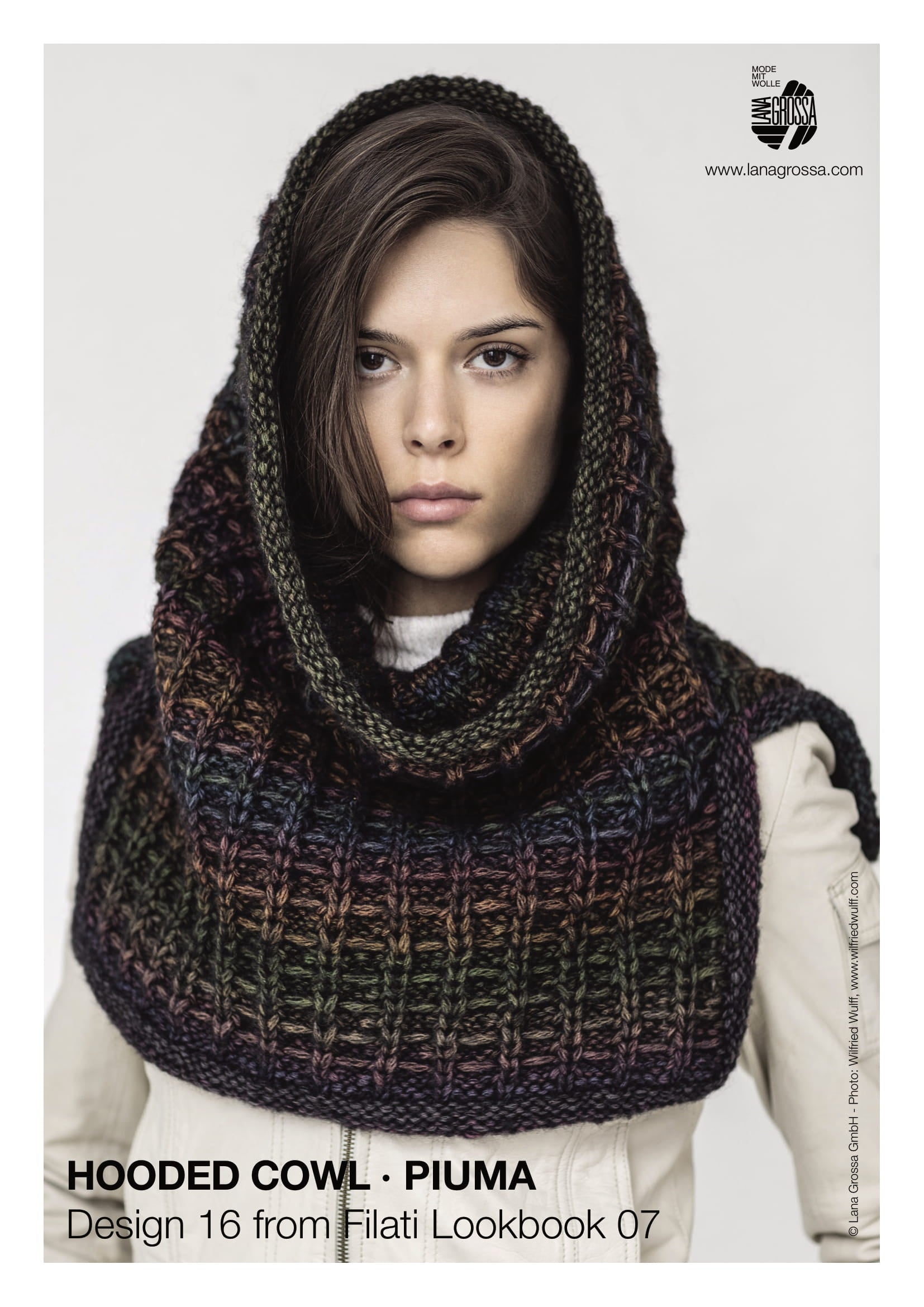 Lana Grossa Hooded Cowl Knitting Pattern