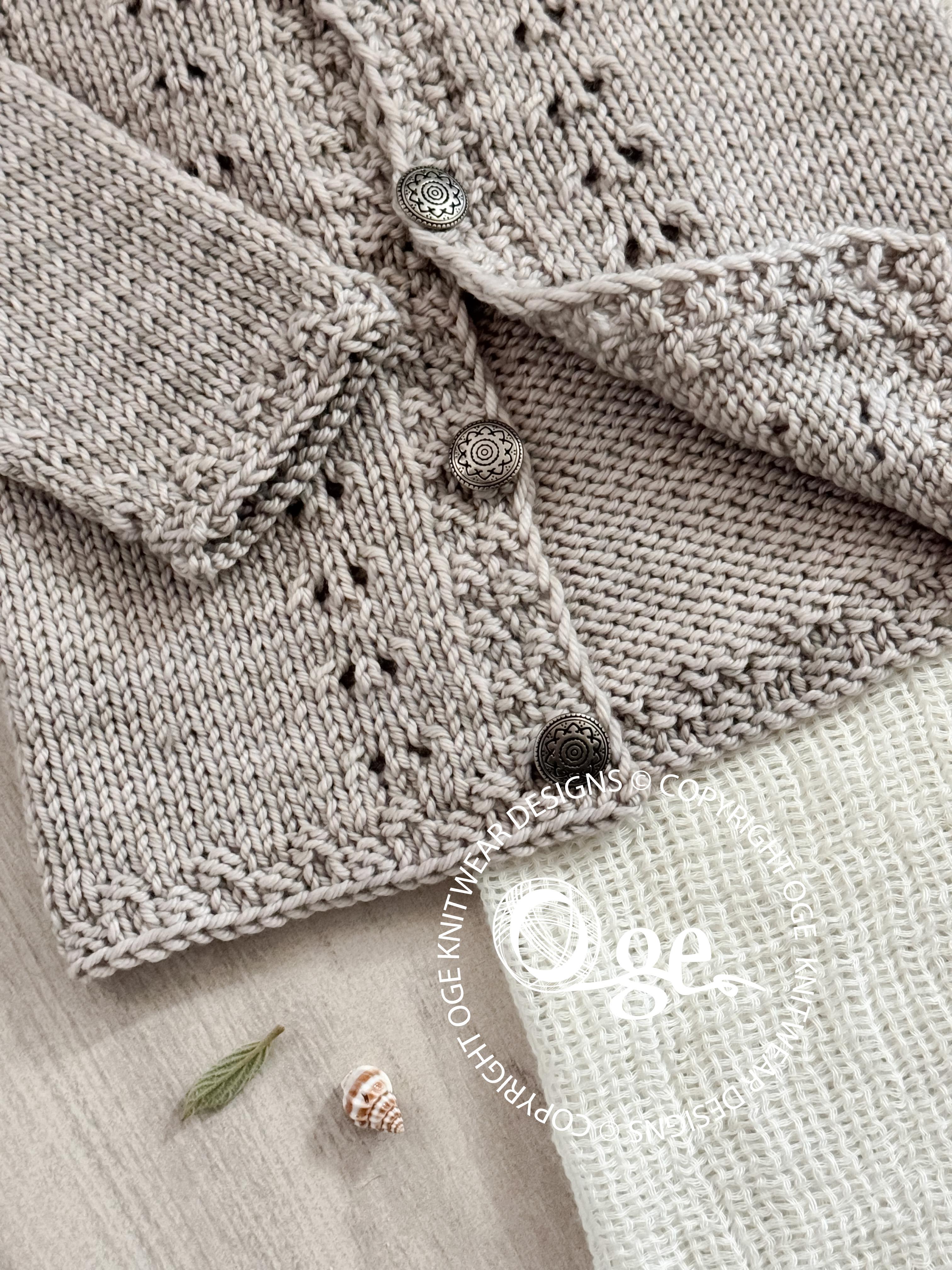 Dimples Top Down Cardigan - P291