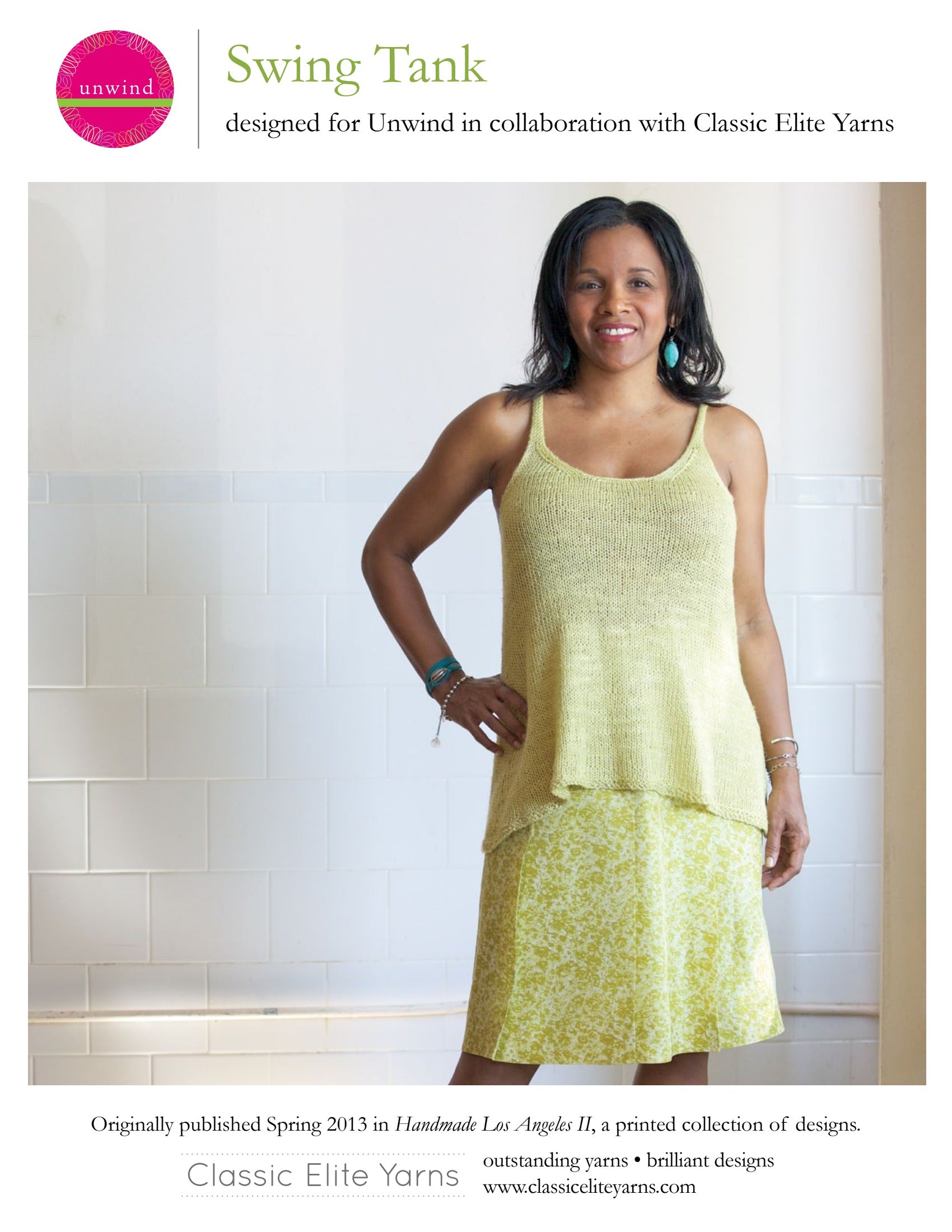 Classic Elite Yarns Swing Tank Jumper Knitting Pattern