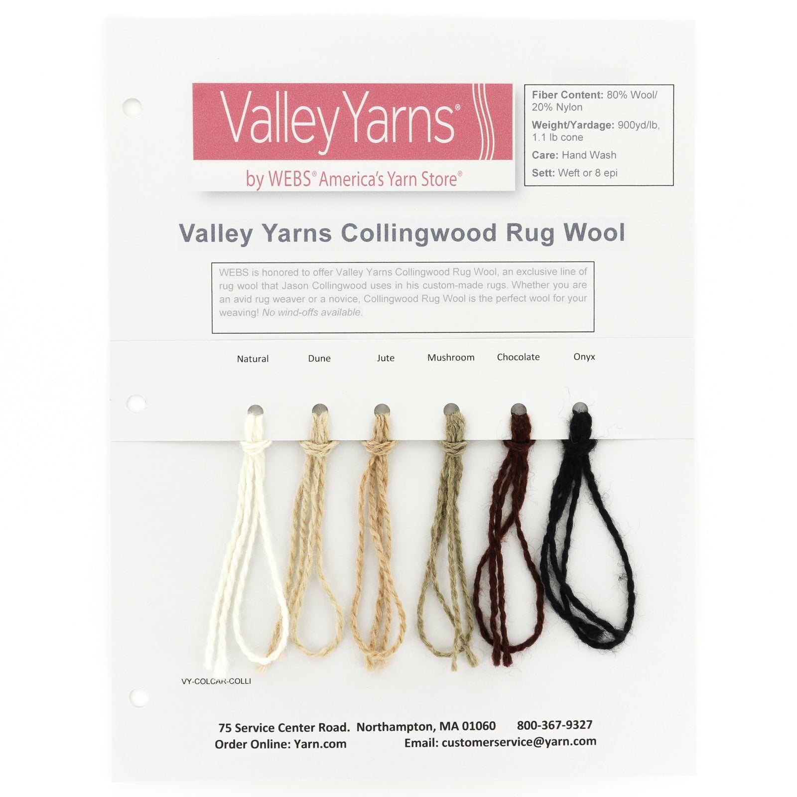 Valley Yarns Collingwood Rug Wool Yarn - Wool Worsted