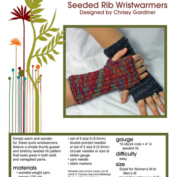 Gardiner Yarn Works Seeded Rib Wristwarmers Knitting Pattern