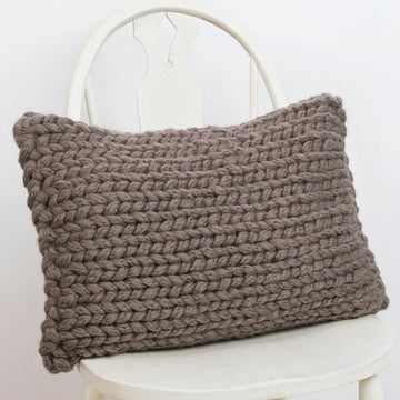 Park Rapids Pillow Cover in Blue Sky Fibers Woolstok Jumbo -