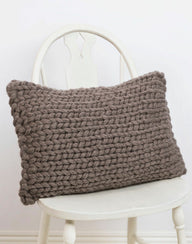 Park Rapids Pillow Cover in Blue Sky Fibers Woolstok Jumbo -