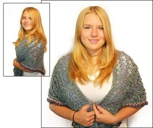 Crochet Tea and Sympathy' Shawl in Lion Brand Homespun - 50538-C PDF