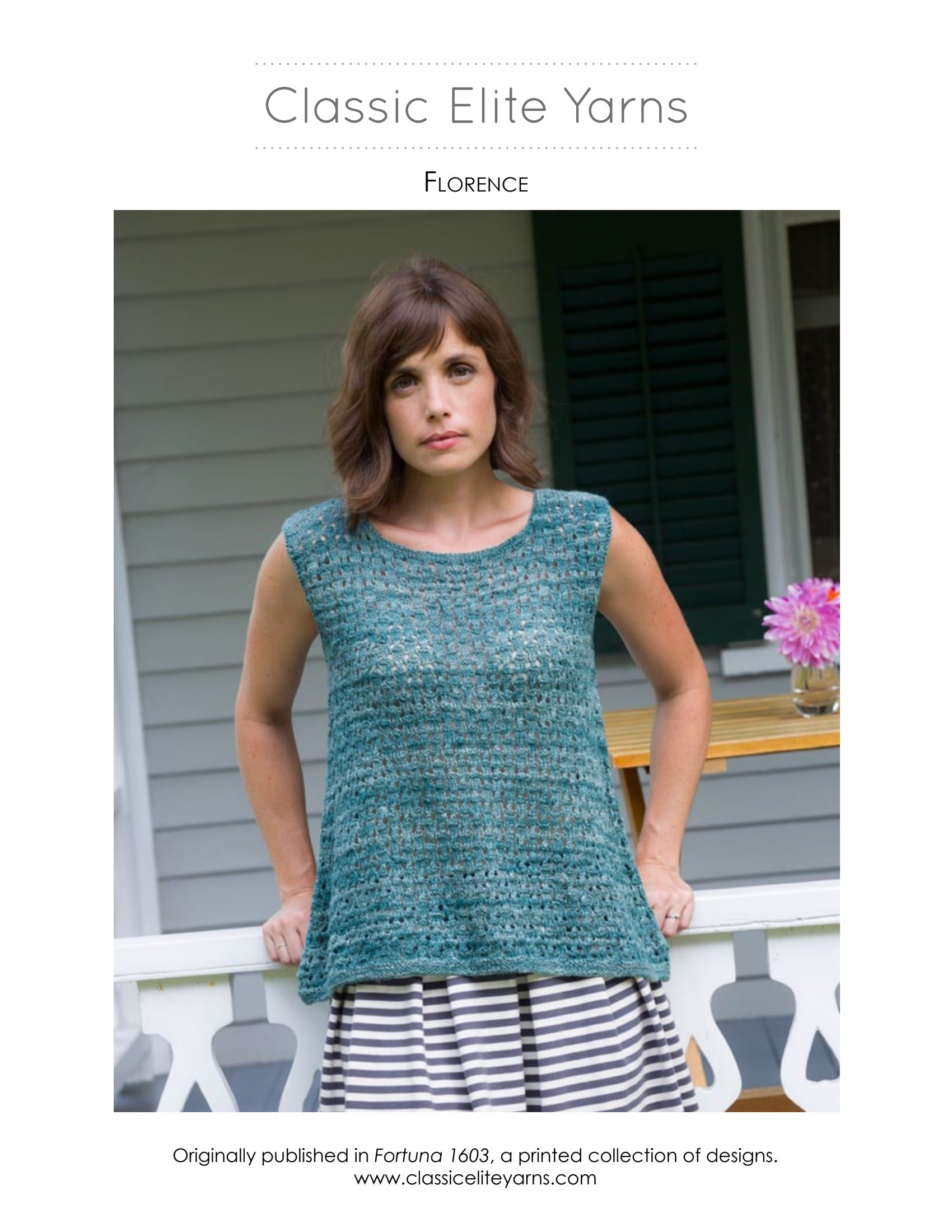 Classic Elite Yarns Florence Jumper Knitting Pattern