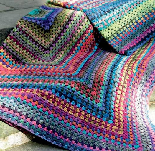 Crochet Blanket in Noro Kureyon - PDF