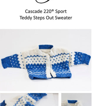 Teddy Steps Out Sweater Jumper Knitting Pattern