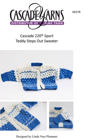 Teddy Steps Out Sweater in Cascade 220 Sport - DK278 - Free PDF