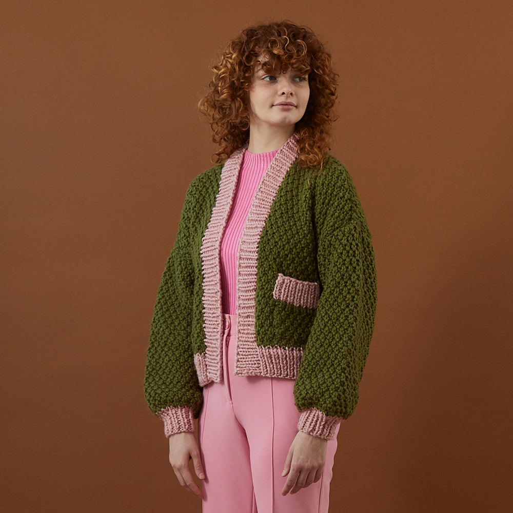 Debbie Bliss Irish Moss Stitch Cardigan Knitting Pattern