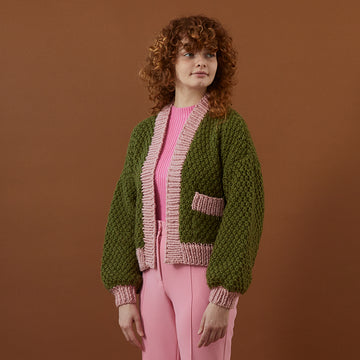 Debbie Bliss Irish Moss Stitch Cardigan Knitting Pattern