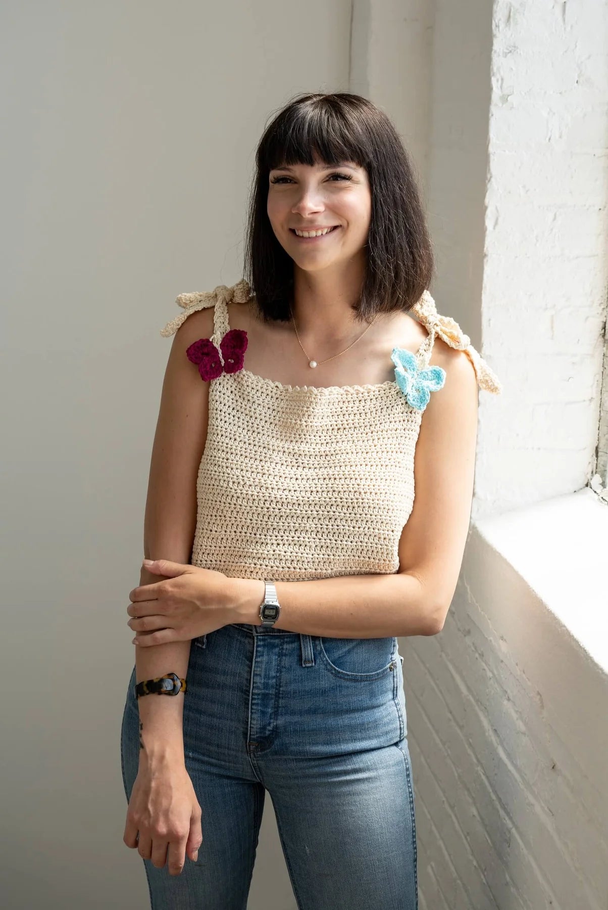 Butterfly Tank Top in Lion Brand 24/7 Cotton PDF