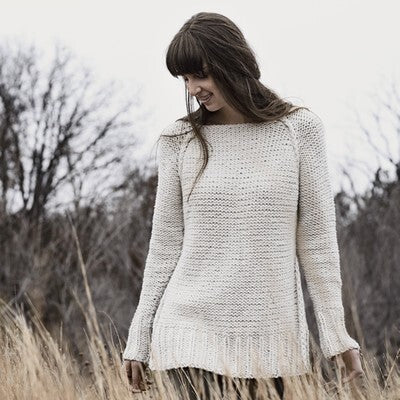Blue Sky Fibers Pine Island Pullover Jumper Knitting Pattern