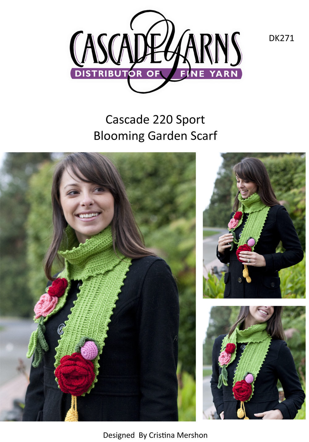 Blooming Winter Scarf Crochet Pattern