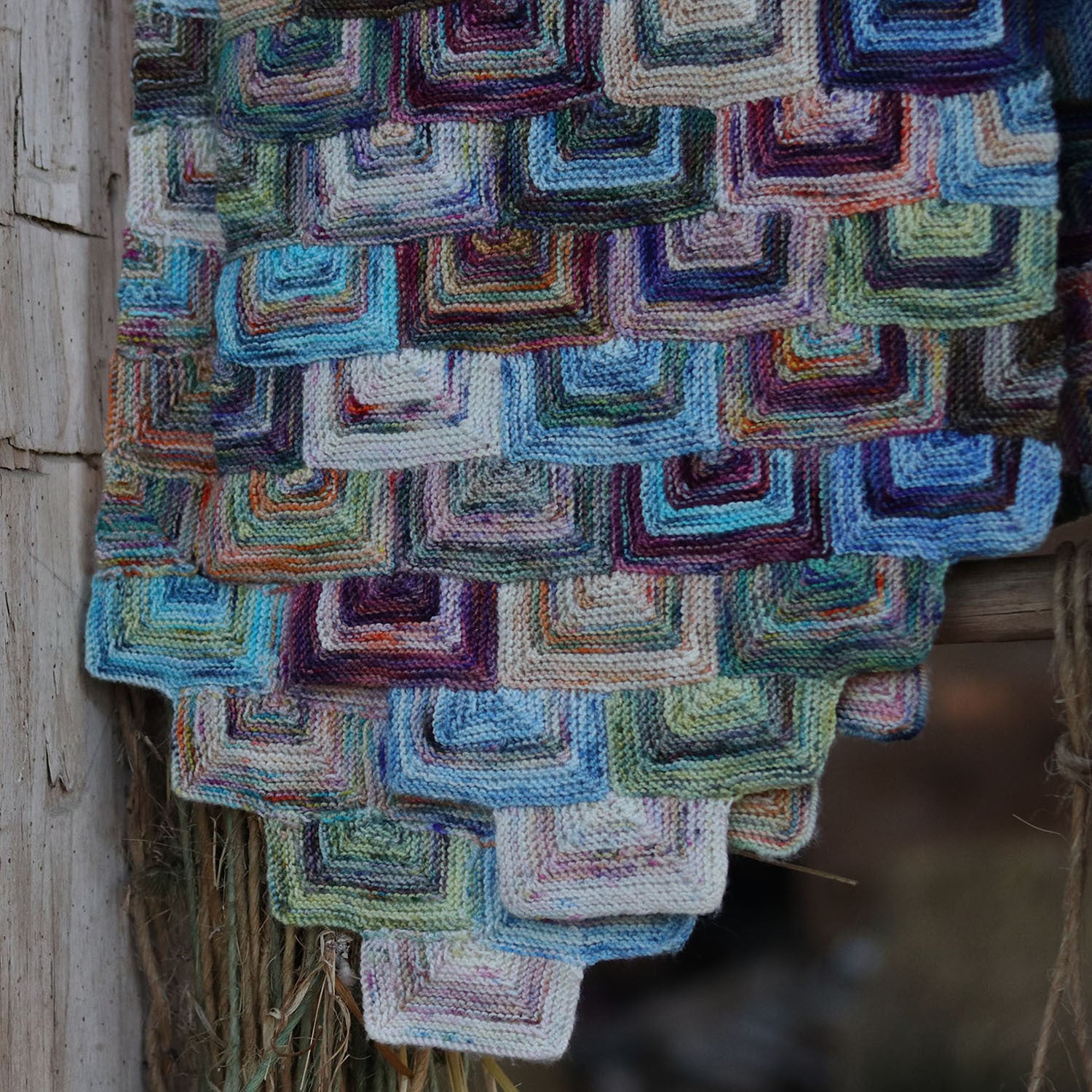 Koigu Mitered Rectangle Scarf Knitting Pattern