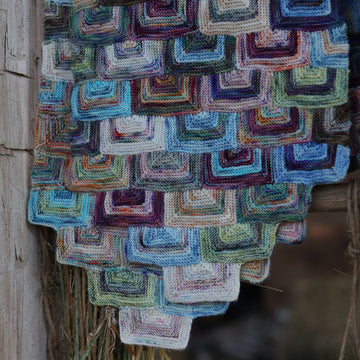 Koigu Mitered Rectangle Scarf Knitting Pattern