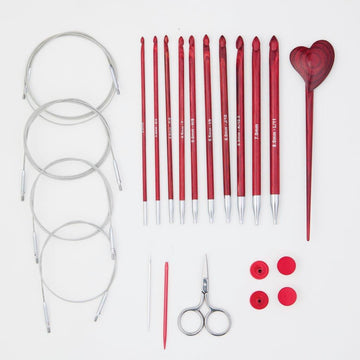 KnitPro Holiday Gift Set - Afghan Tunisian Crochet Hook Set - "Amore"