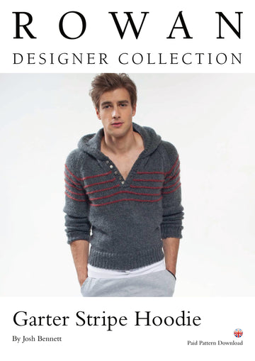 Rowan Garter Stripe Hoodie Jumper Knitting Pattern