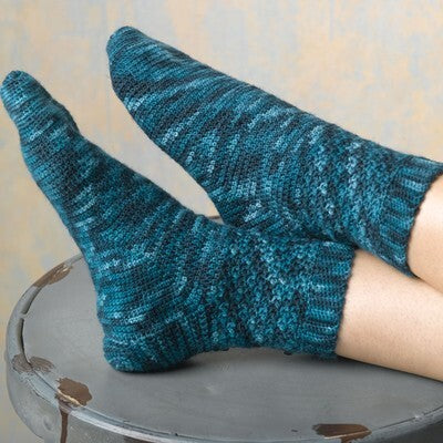 Valley Yarns Molly Socks Crochet Pattern