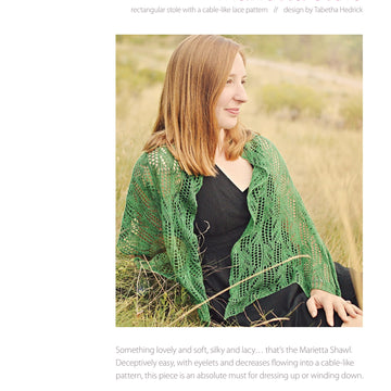 SweetGeorgia Marietta Stole Wrap Knitting Pattern