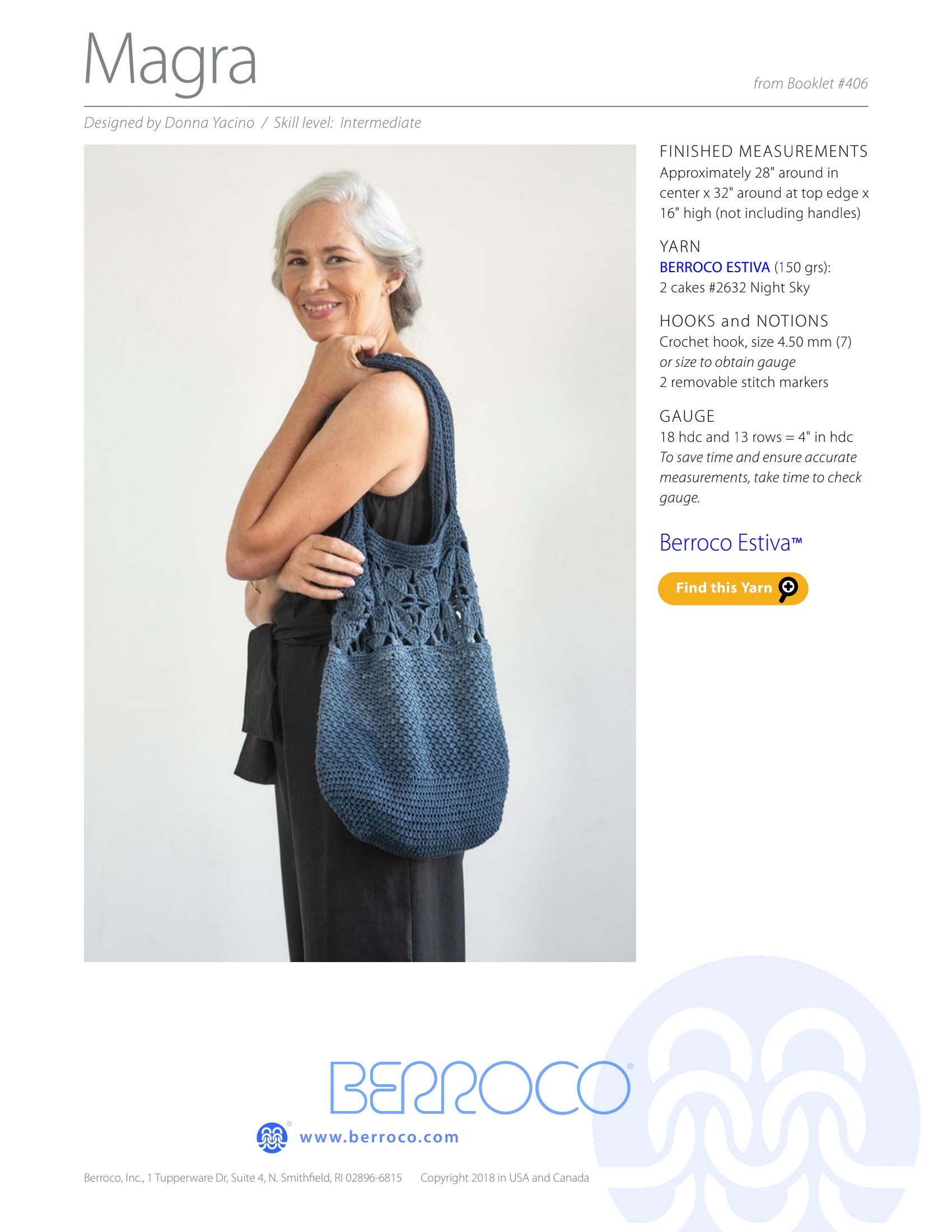 Berroco Magra Bag Crochet Pattern