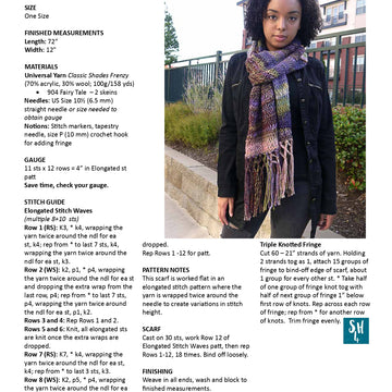 Universal Yarn Summit Scarf Knitting Pattern