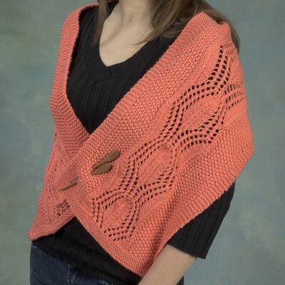 Plymouth Yarn 2538 Pineapple Motif Scarf Knitting Pattern