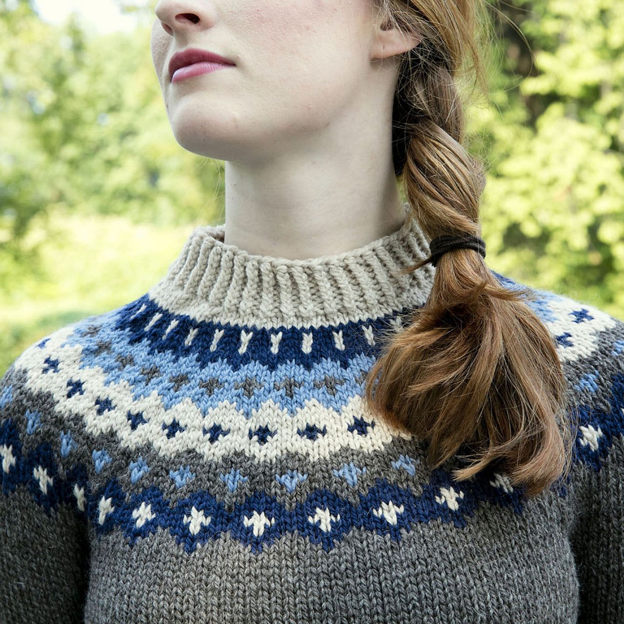 Plymouth Yarn Women's Fairisle Yoke Pullover Knitting