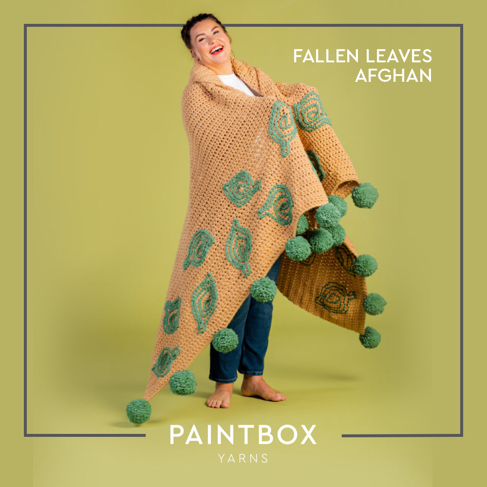 Paintbox Yarns Fallen Leaves Afghan Crochet Pattern