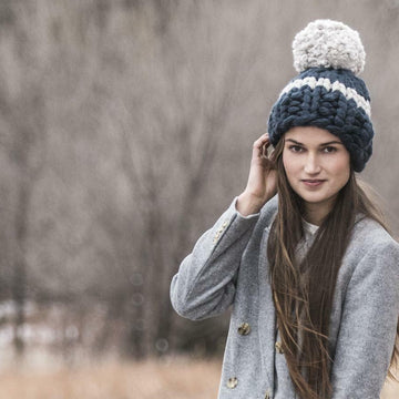 Jumbo Pom Hat Knitting Pattern