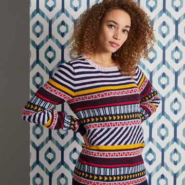 MillaMia Neo Striped Fairisle Jumper Knitting Pattern