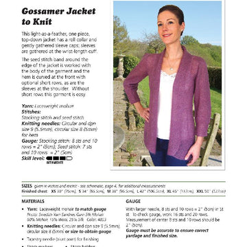 Gossamer Jacket to Knit