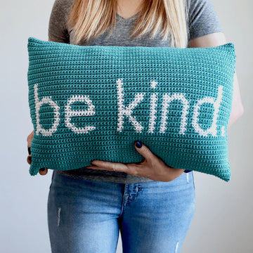 Be Kind Pillow Cushion Crochet Pattern