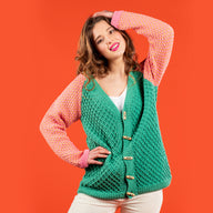 Paintbox Yarns Promenade Oversized Cardigan Knitting Pattern