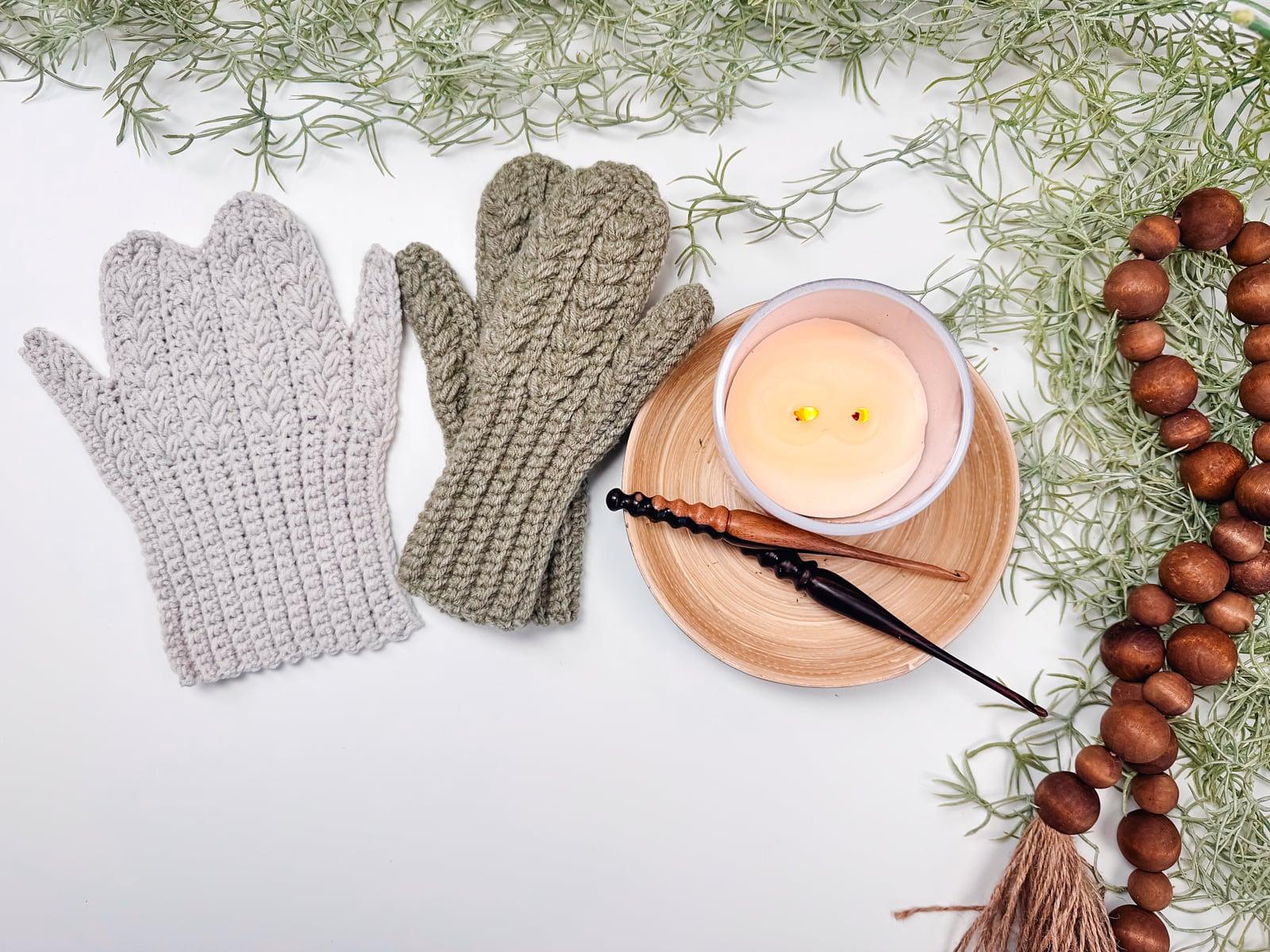 Winter Wheat Flat Mittens
