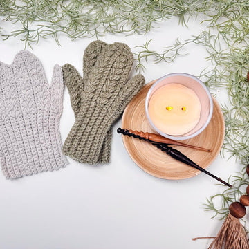 Winter Wheat Flat Mittens
