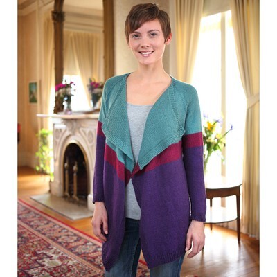 Valley Yarns Colorfall Cardigan Knitting Pattern